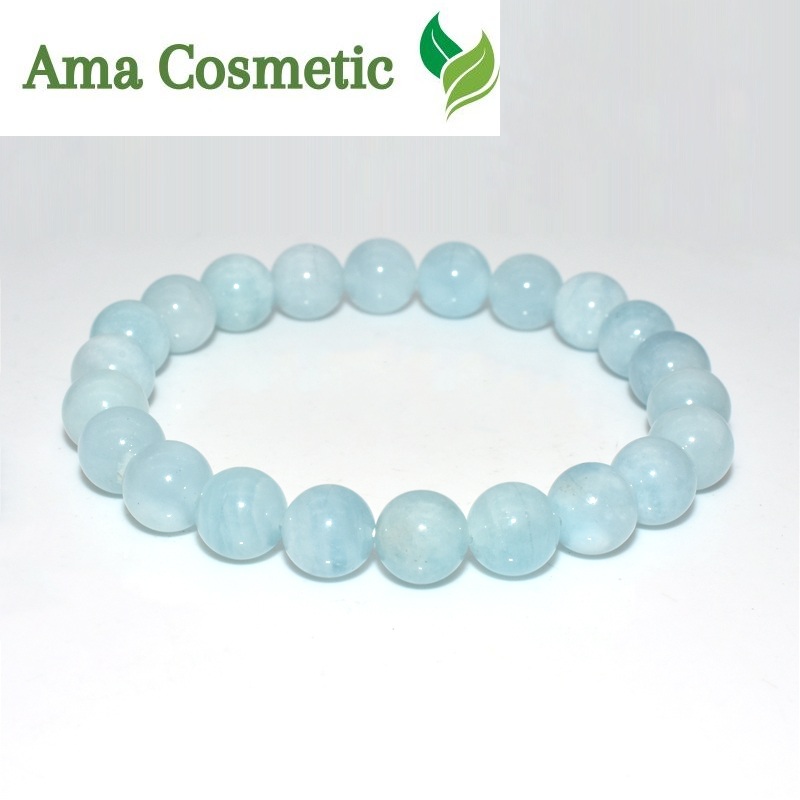 سوار حجر الأكوامارين الطبيعي - لمسة من الصفاء والجمال